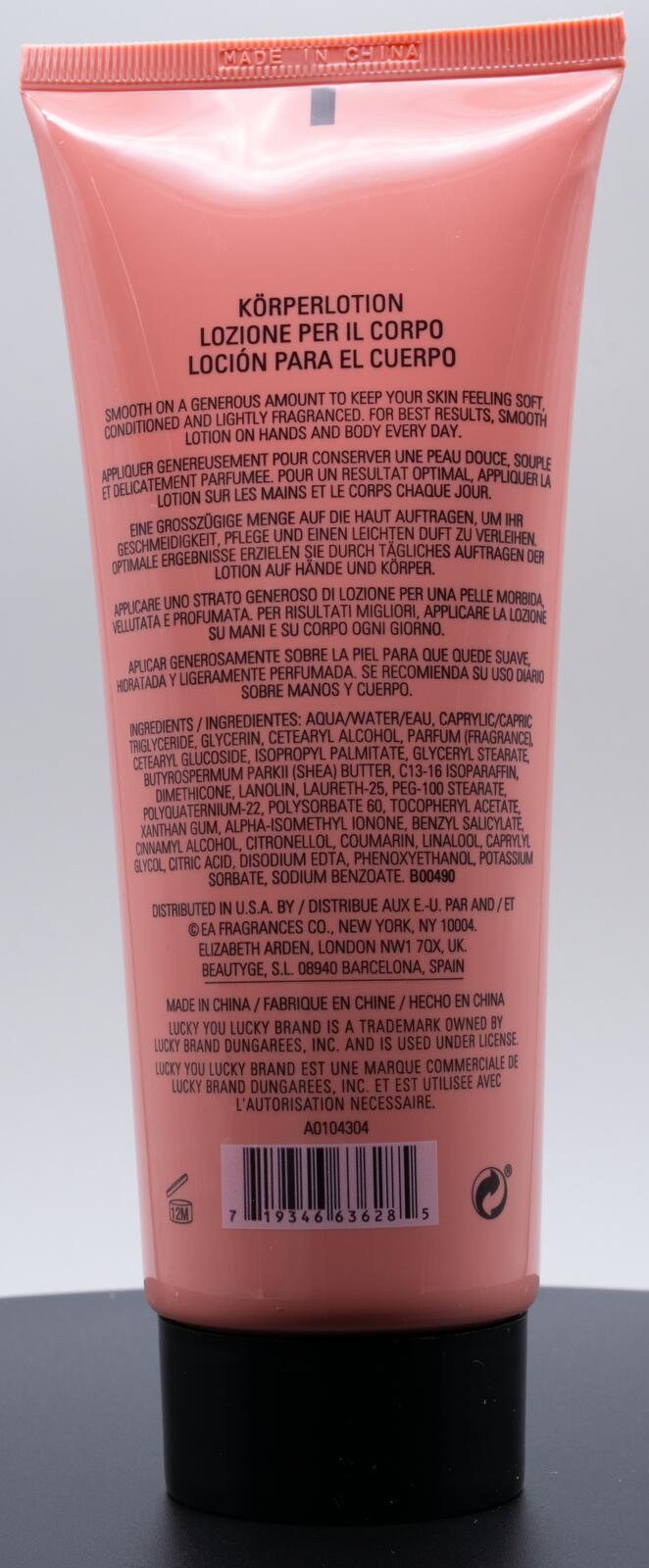 Lucky Brand Body Lotion Hydrating Moisturizer 200ml