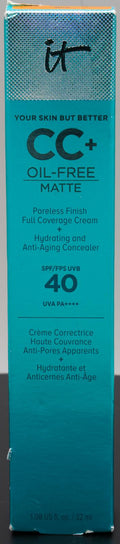 IT Cosmetics Your Skin But Better CC+ Oil-Free Matte Full Coverage Cream SPF 40,