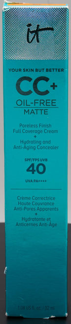IT Cosmetics Your Skin But Better CC+ Oil-Free Matte Full Coverage Cream SPF 40,