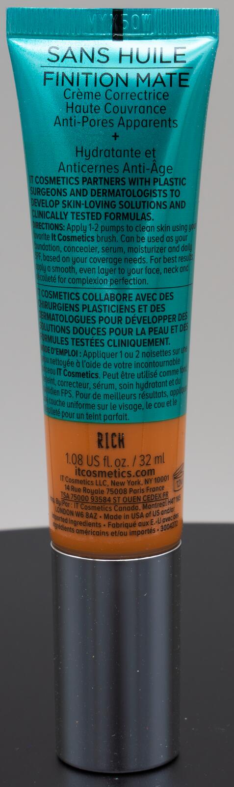 IT Cosmetics Your Skin But Better CC+ Oil-Free Matte Full Coverage Cream SPF 40,
