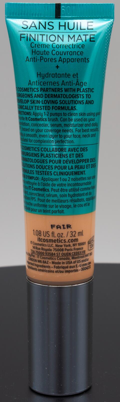 IT Cosmetics Your Skin But Better CC+ Oil-Free Matte Full Coverage Cream SPF 40,