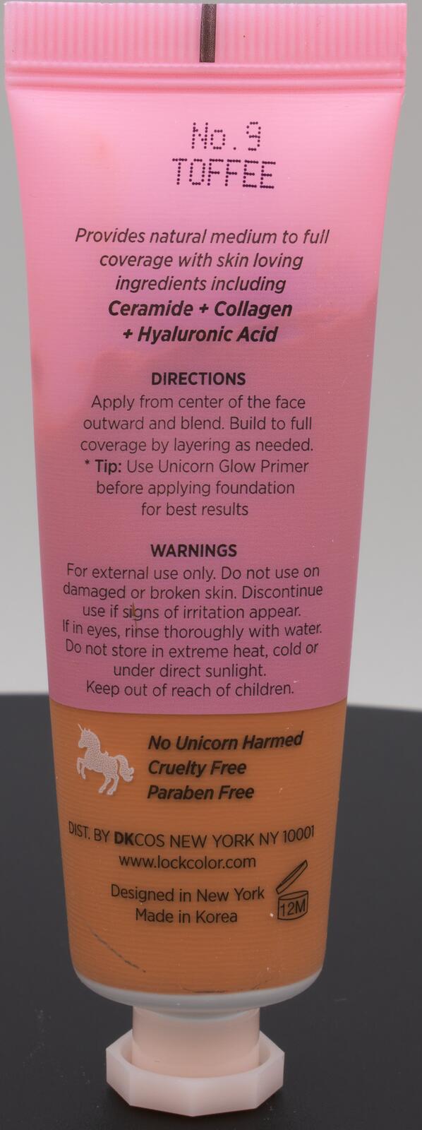L.O.C.K. Unicorn Glow Hydrating Foundation 09 Toffee - 1.06 oz