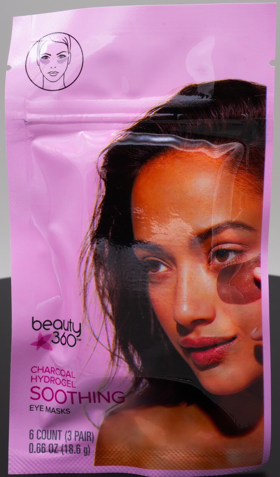 beauty 360 Charcoal Hydrogel Soothing Eye Masks 6 Count