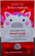 Unicorn Face Purifying Tea Tree & Strawberry Sheet Mask