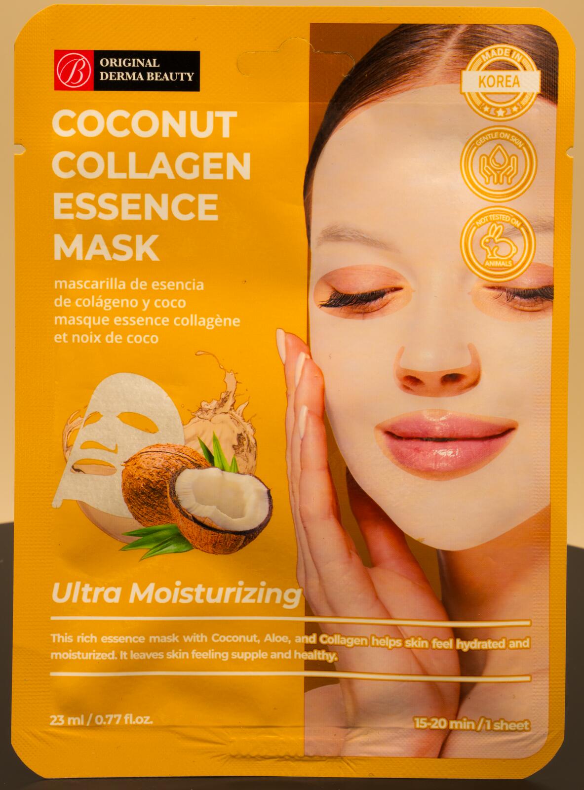Original Derma Beauty Coconut Collagen Essence Mask Ultra Moisturizing
