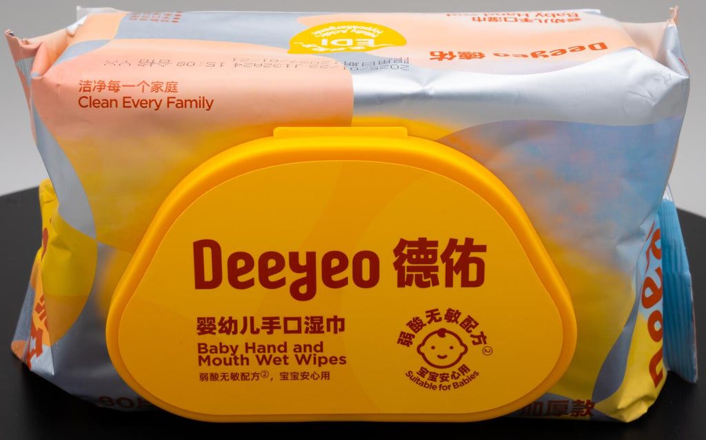 Deeyeo Baby Hand and Mouth Wet Wipes Thick and Soft 80 Count