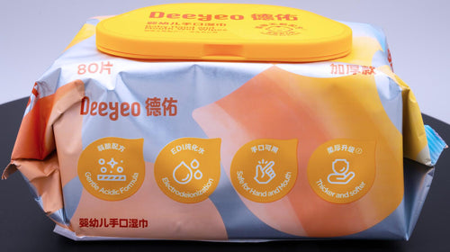 Deeyeo Baby Hand and Mouth Wet Wipes Thick and Soft 80 Count