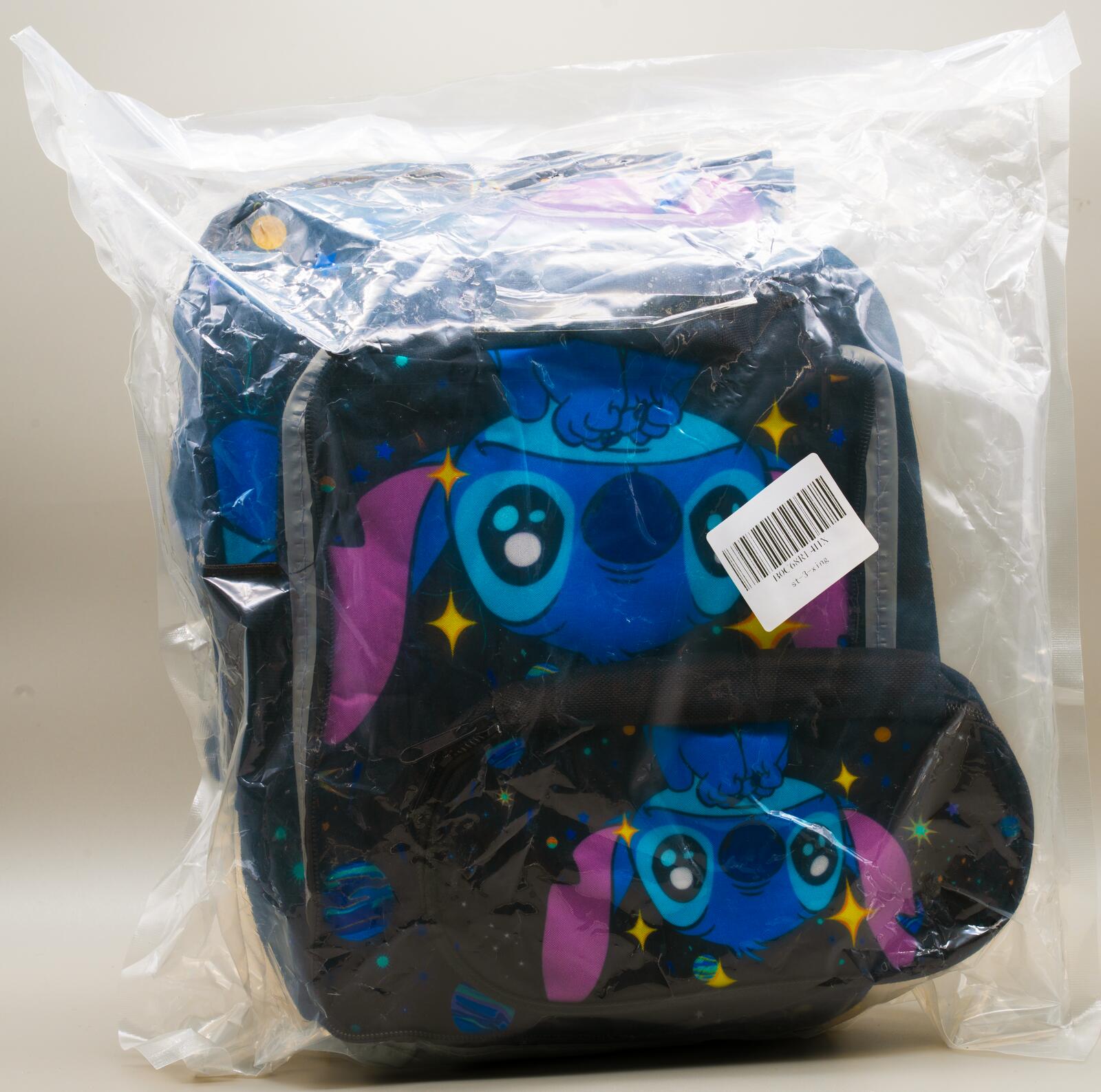 Disney Stitch 3pc School Set Outerspace background