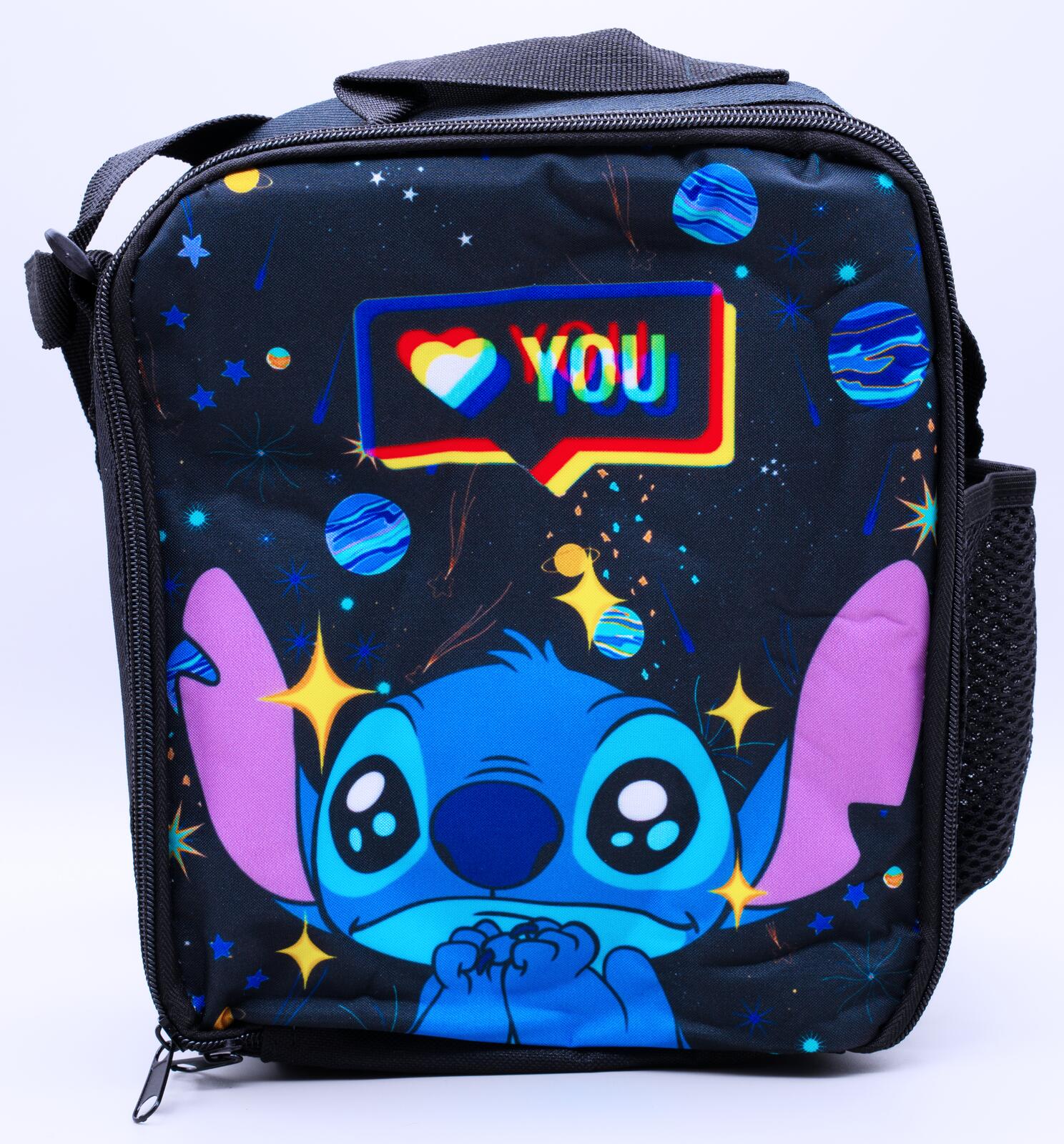 Disney Stitch 3pc School Set Outerspace background
