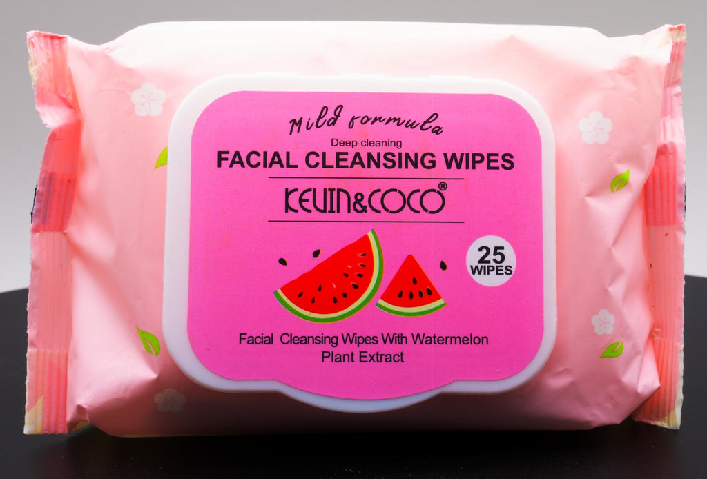 Kevin & Coco Facial Cleansing Wipes (25-count packs) Watermelon