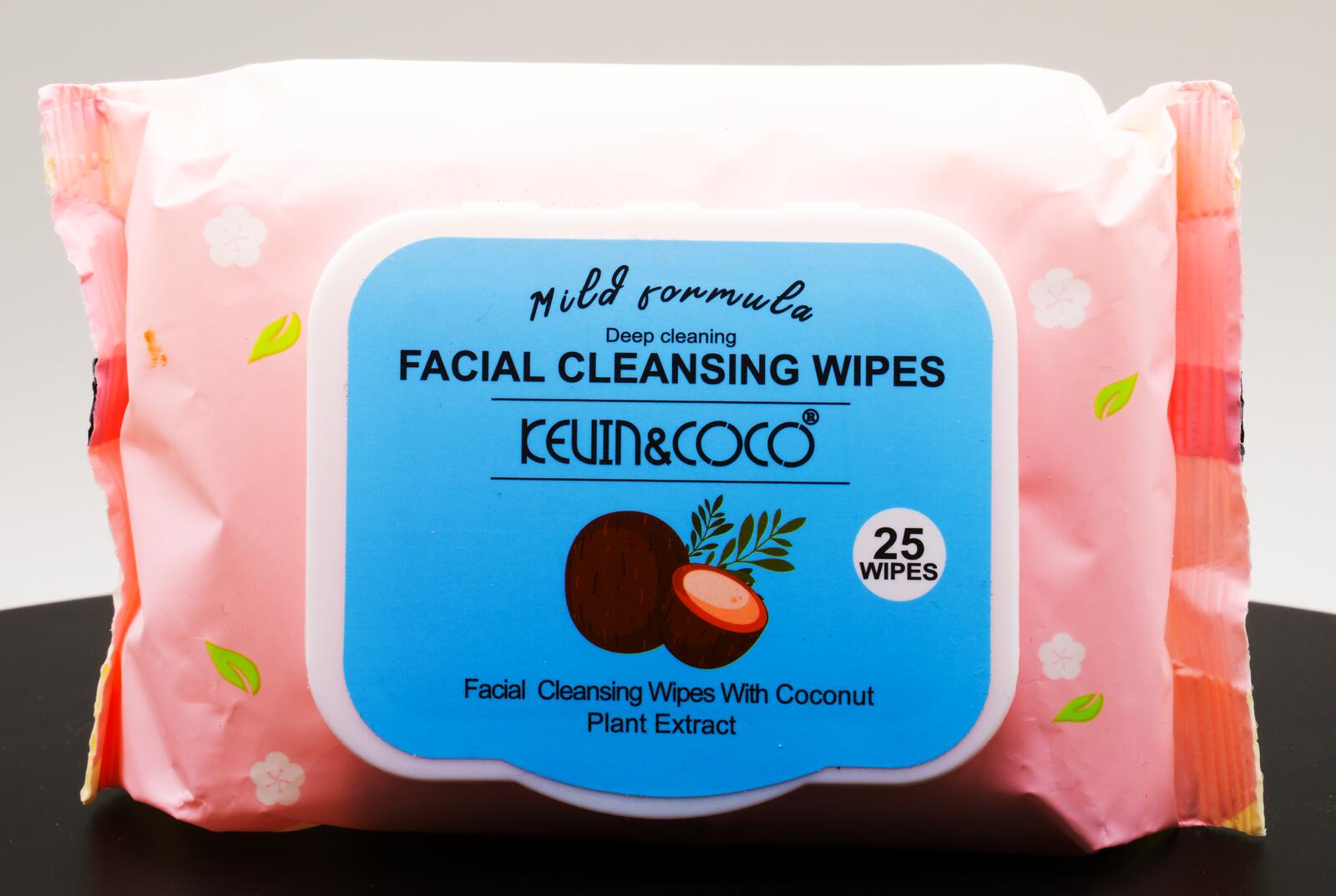 Kevin & Coco Facial Cleansing Wipes (25-count packs) Coconut
