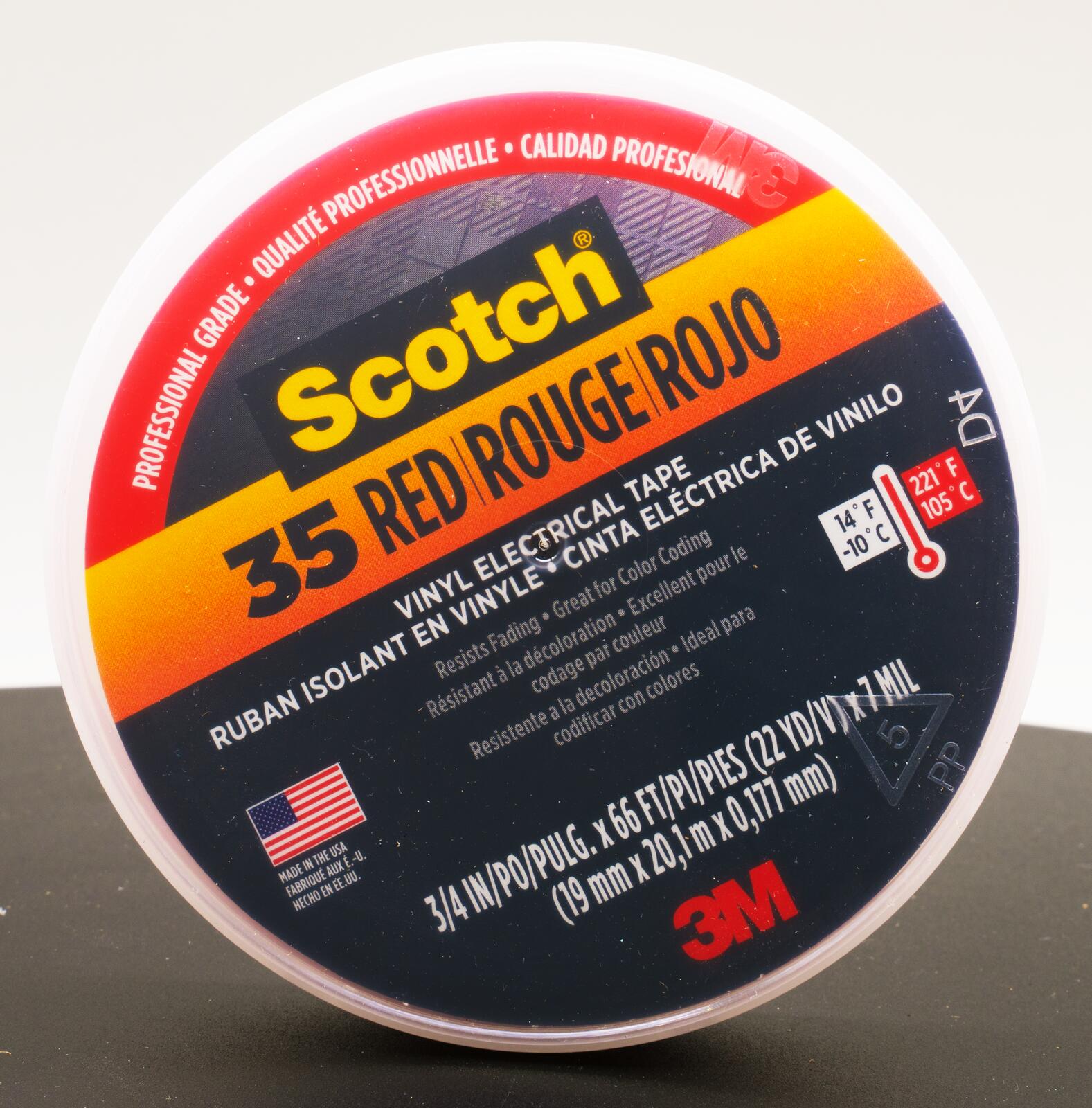 Scotch® 35 Red Vinyl Electrical Tape by 3M -8pack