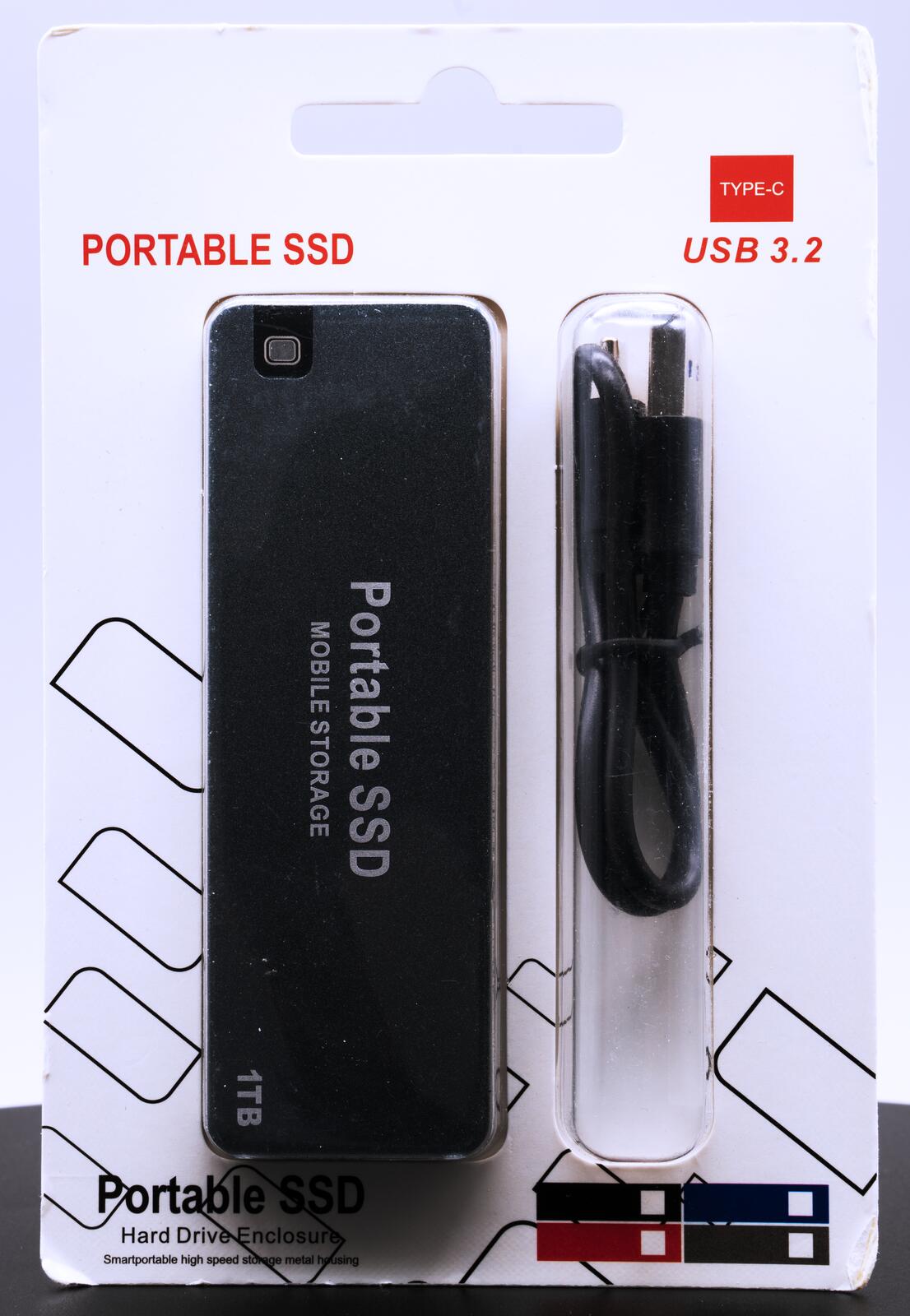 Portable M.2 NVMe/NGFF SSD External Hard Drive 1TB