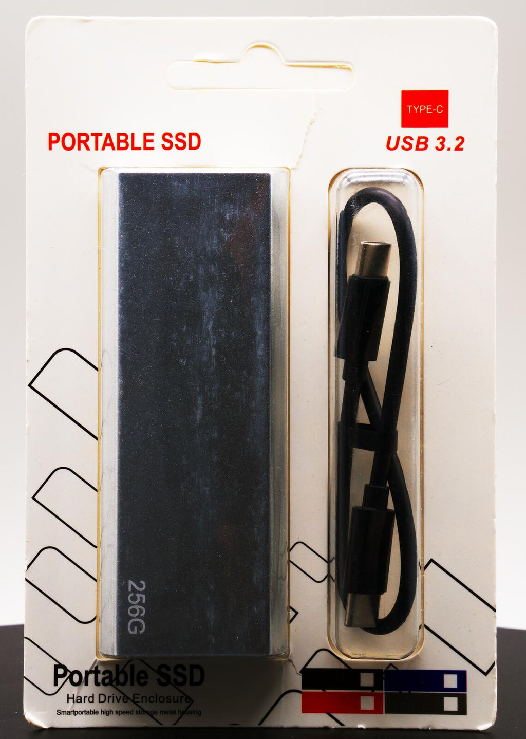 Portable M.2 NVMe/NGFF SSD External Hard Drive 256GB