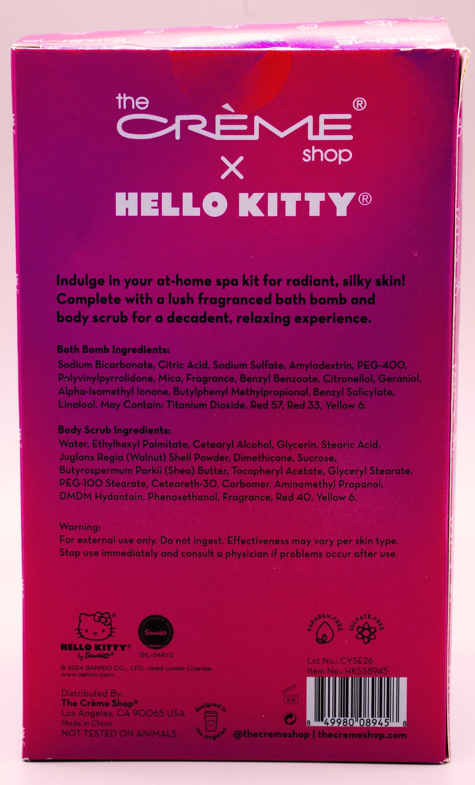 The Crème Shop x Hello Kitty Silky Skin Spa Set (Rosy Strawberry)
