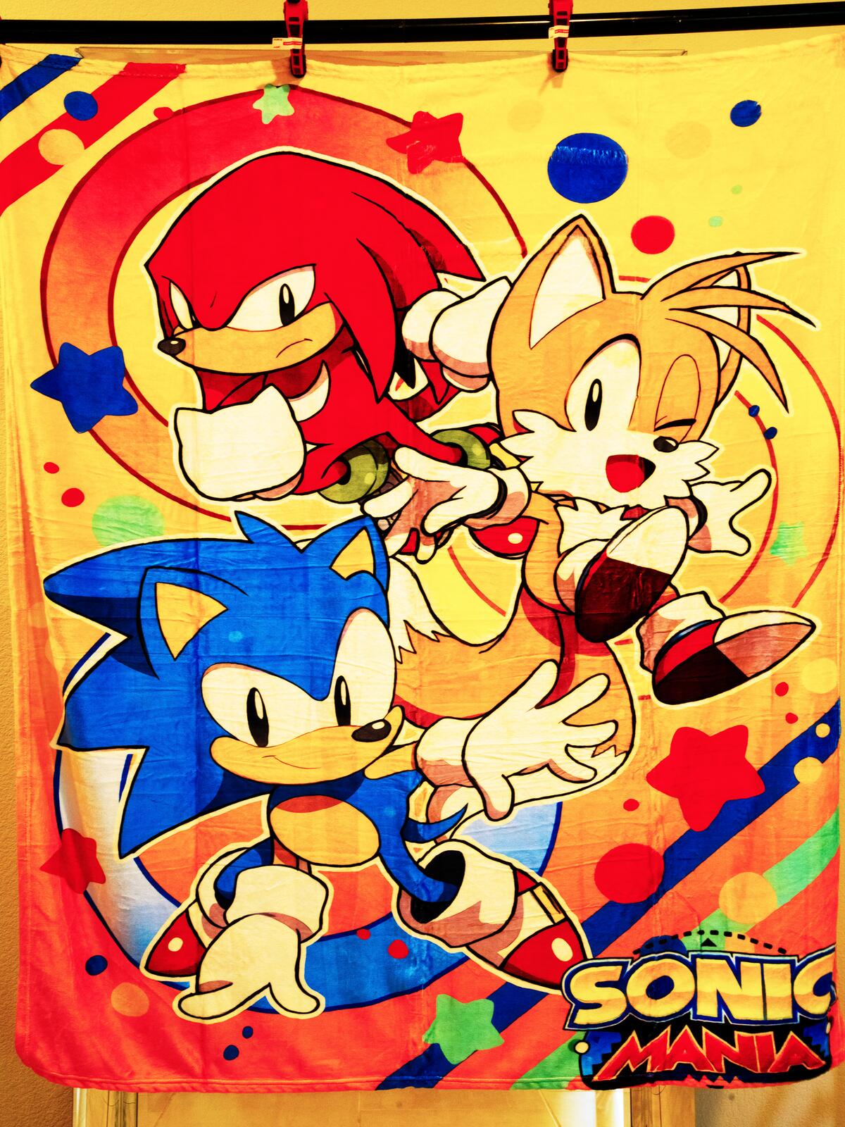 Colorful Sonic Plush Blanket 50x58