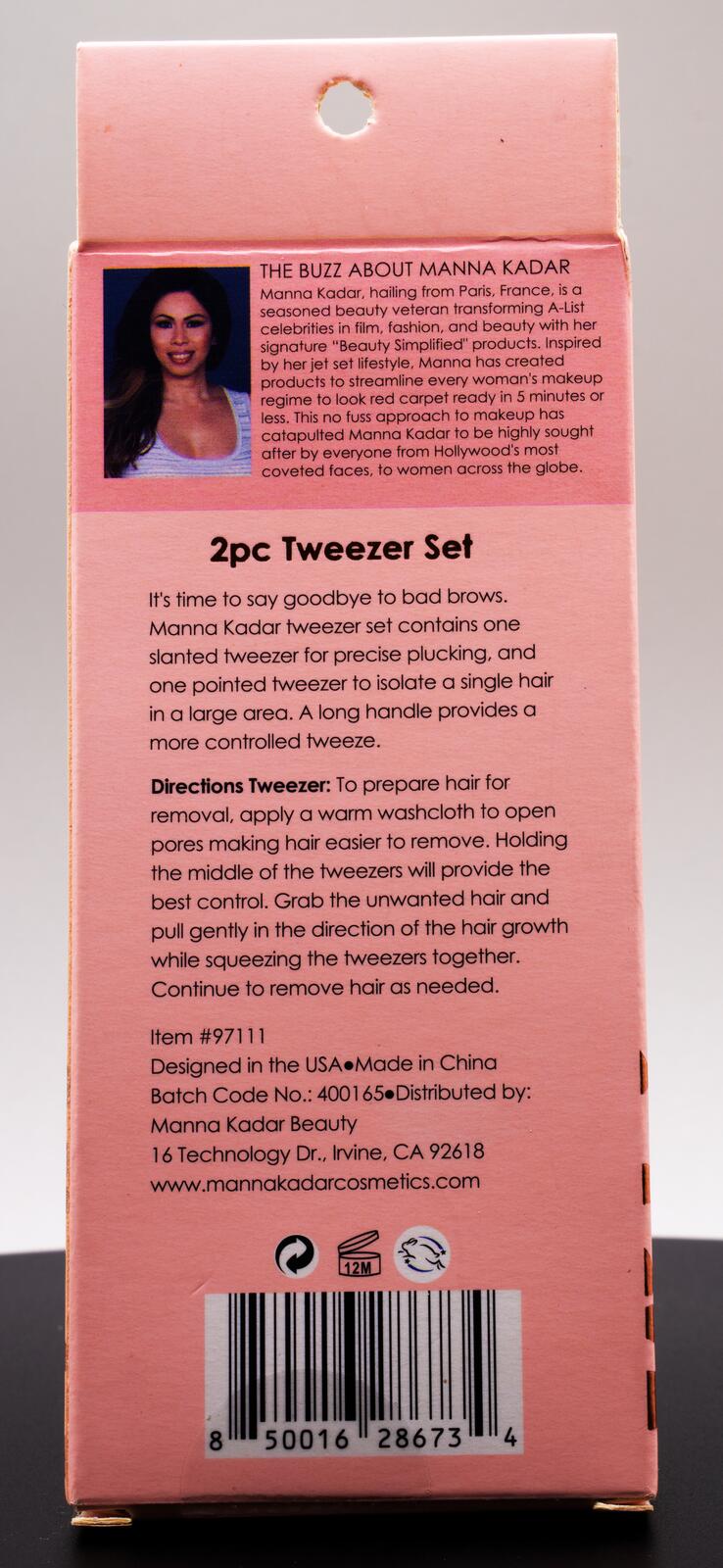 2pc Tweezer Set Precision Hair Removal Manna Kadar