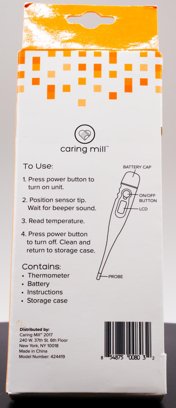 Caring Mill Standard Digital Thermometer