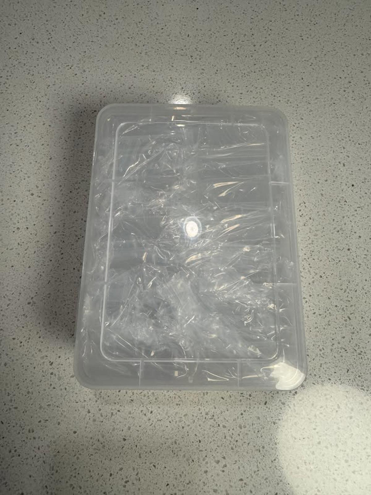 Set of Clear Plastic Storage Containers with Lids