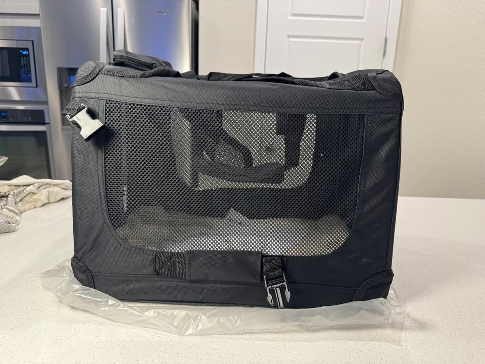 Pet Gear Soft-Sided Black Pet Carrier Crate with Mesh Panels
