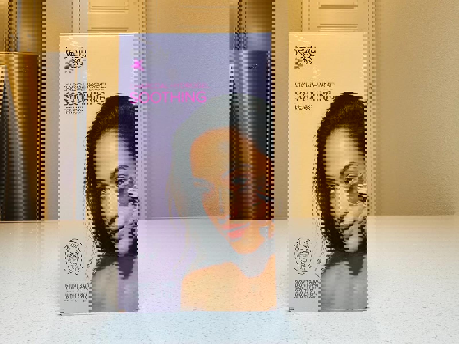 beauty 360 Charcoal Hydrogel Soothing Eye Masks 6 Count (3 Pair)