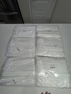 Set of 5 White Garment Bags with Zipper