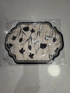 Autumn Garden Vintage Floral and Bird Patterned Serving Trays - Set of 2