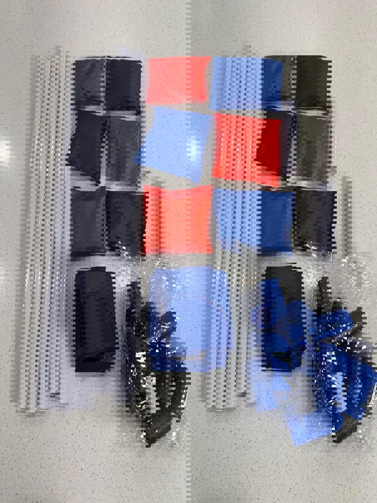 Bean Bag Toss Game Set with Poles and Bean Bags