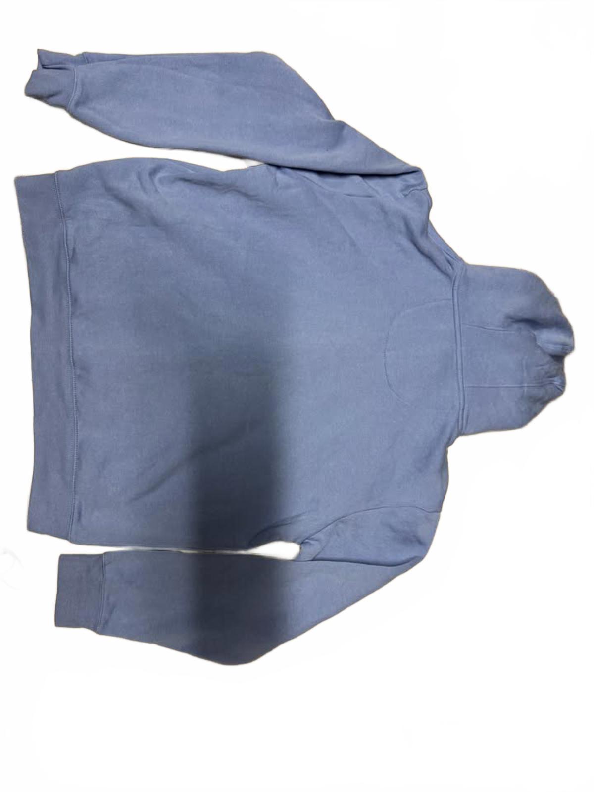 Light Blue Full-Zip Hoodie with Hood