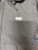 Essentials Men's Gray Full-Zip Hooded Sweatshirt