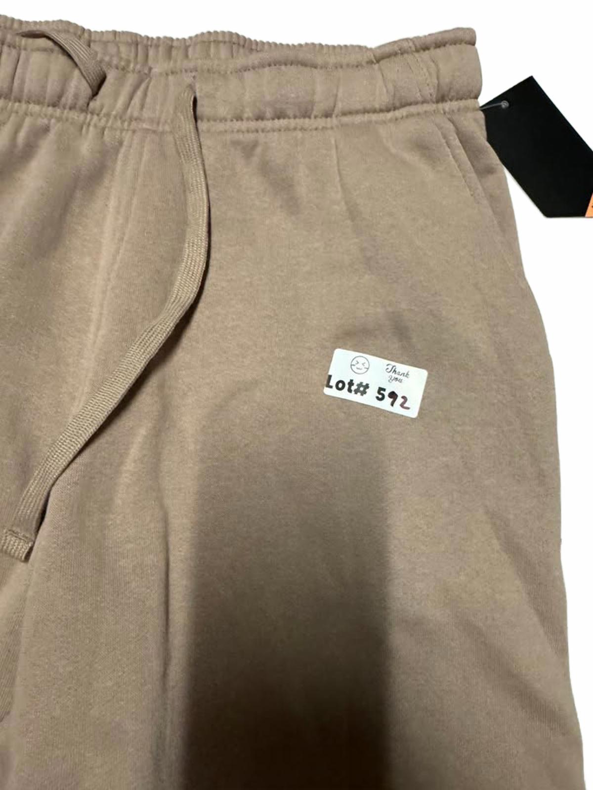 Men's Tan Brown Casual Jogger Sweatpants with Elastic Waist and Cuffs