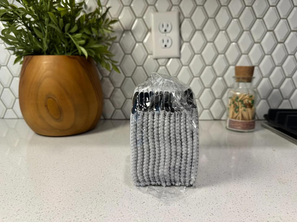 Set of 6 Gray Neoprene Can Coolers