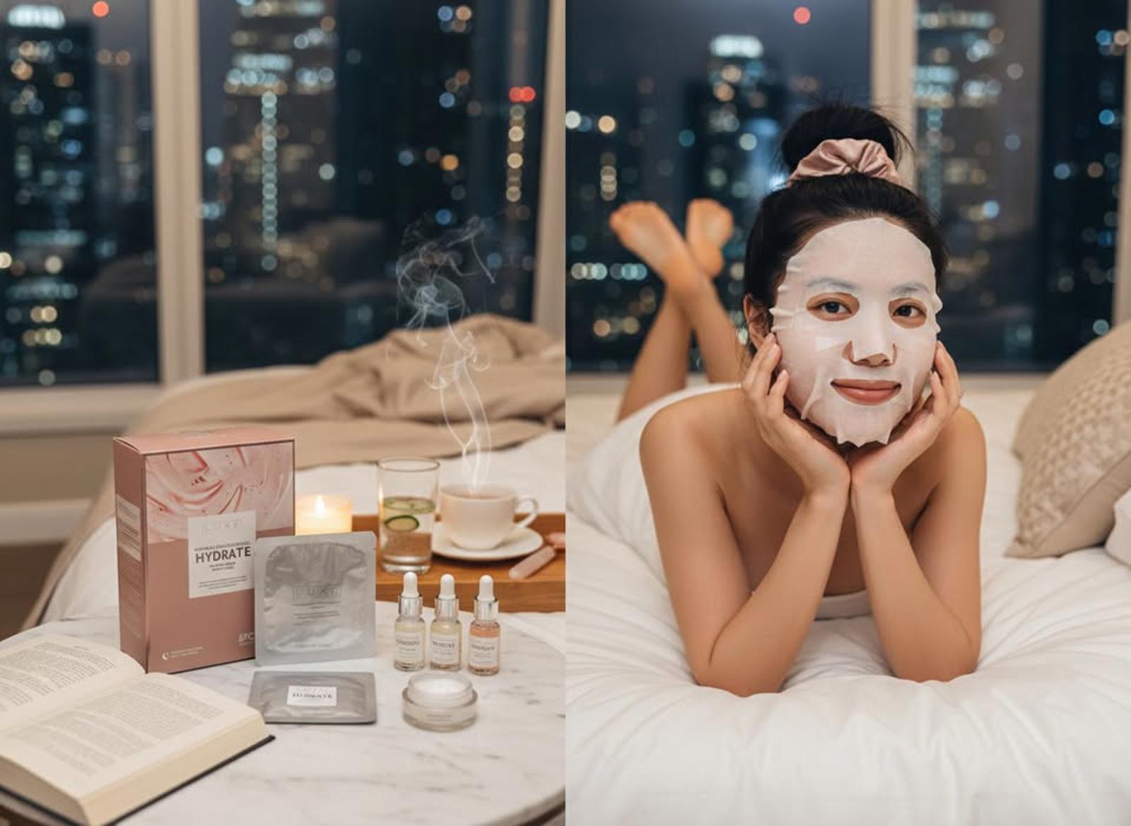Luxe Beauty Hydrate Vitamin C and Hyaluronic Sheet Mask 5PCS