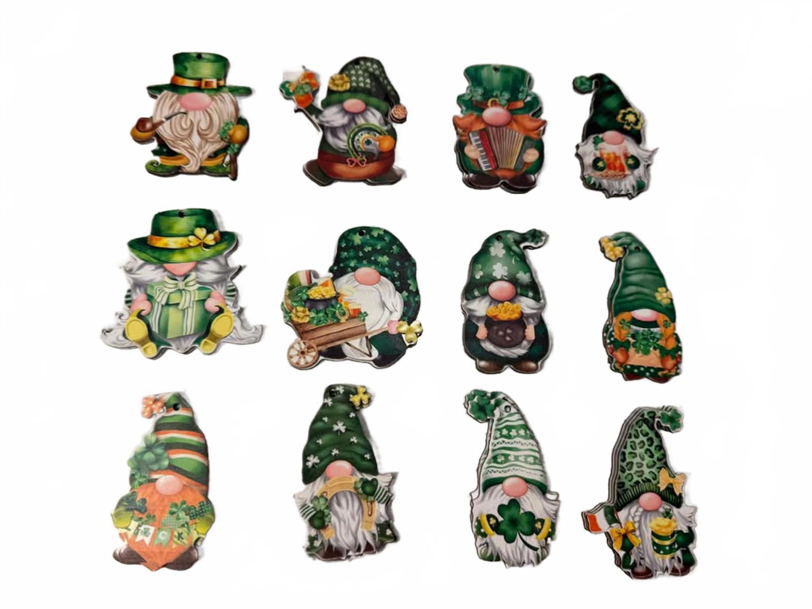 St. Patrick's Day Gnome Magnets Set of 12