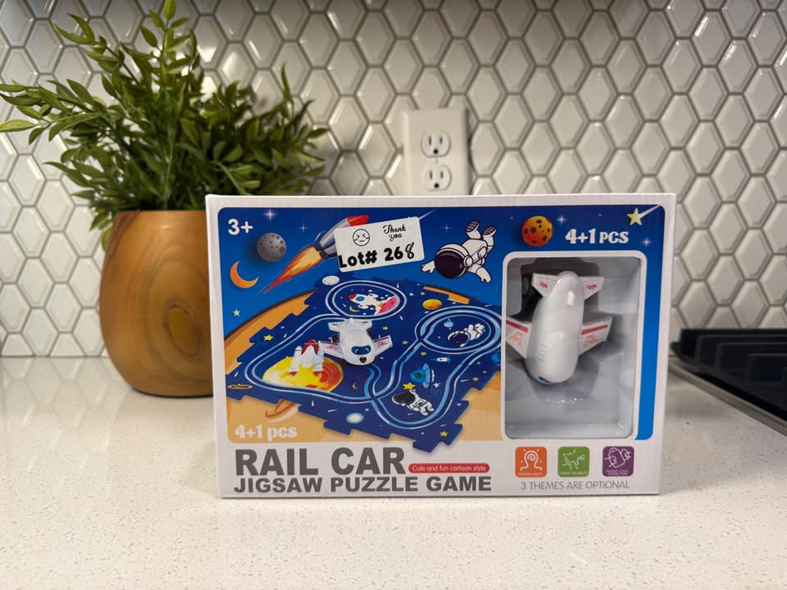Rail Car Jigsaw Puzzle Game with Space and Ocean Themes