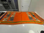 SYA SCARF Orange and Multi-Color Patterned Scarf