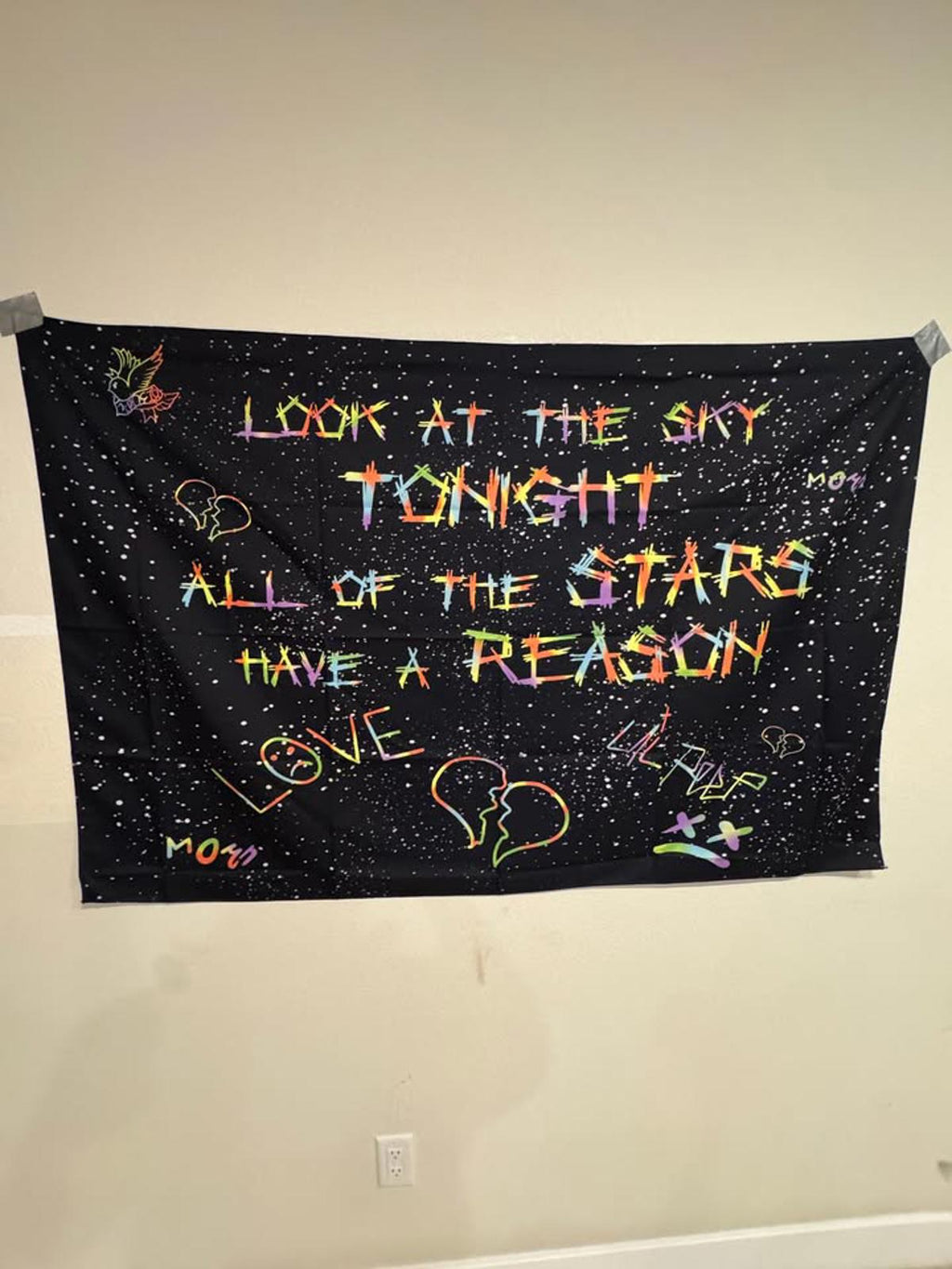 Decorative Wall Tapestry with Inspirational Quote