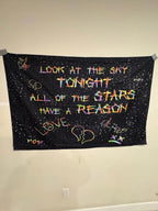 Decorative Wall Tapestry with Inspirational Quote