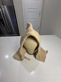 Handmade Beige Knit Hooded Scarf