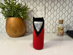 Red Neoprene Bottle Cooler Sleeve with Zipper pack of 4