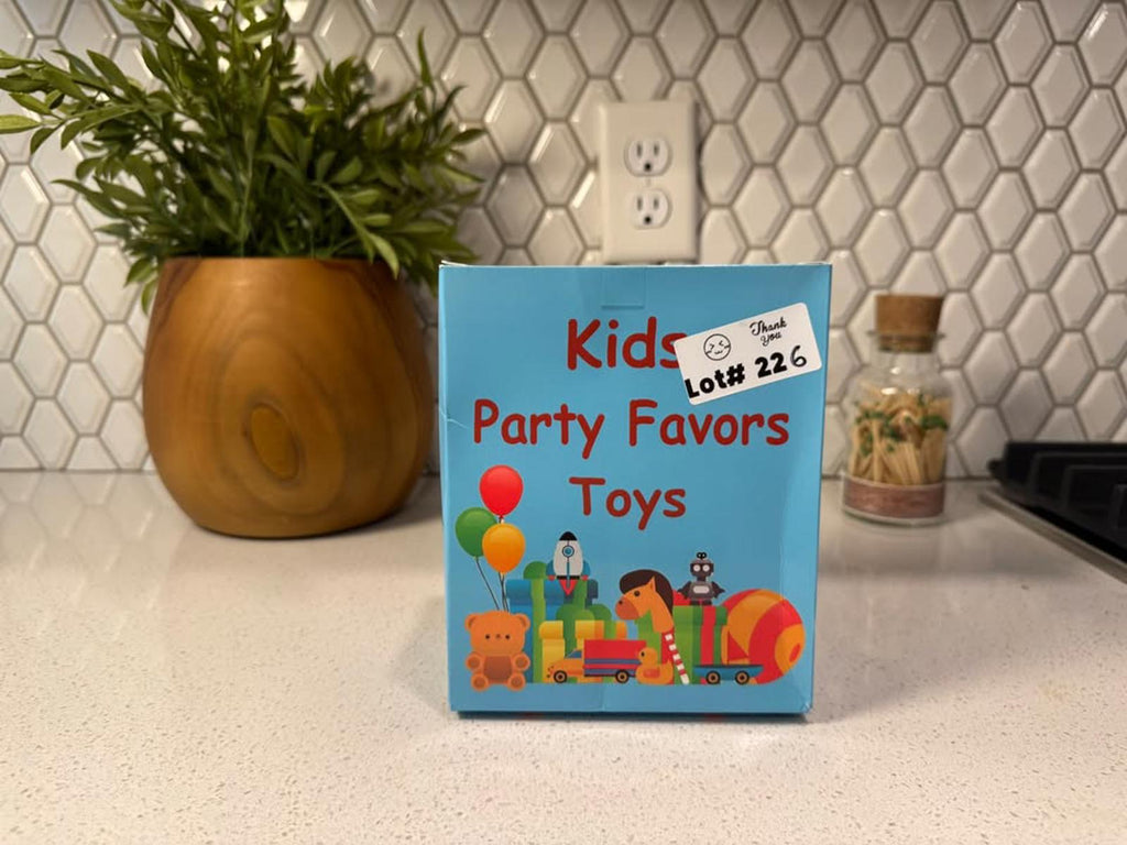 Kids Party Favors Toy Set with Assorted Mini Toys and Pop It Bracelets