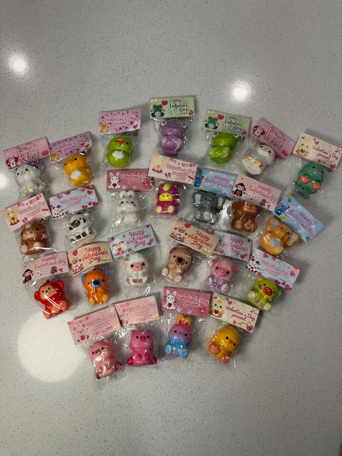 Valentine's Day Present Mini Animal Figurine Set