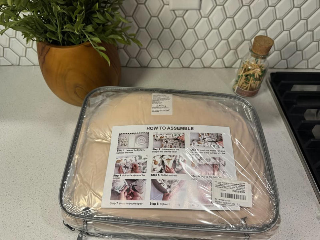 Baby Lounger with Animal Print and Carrying Case