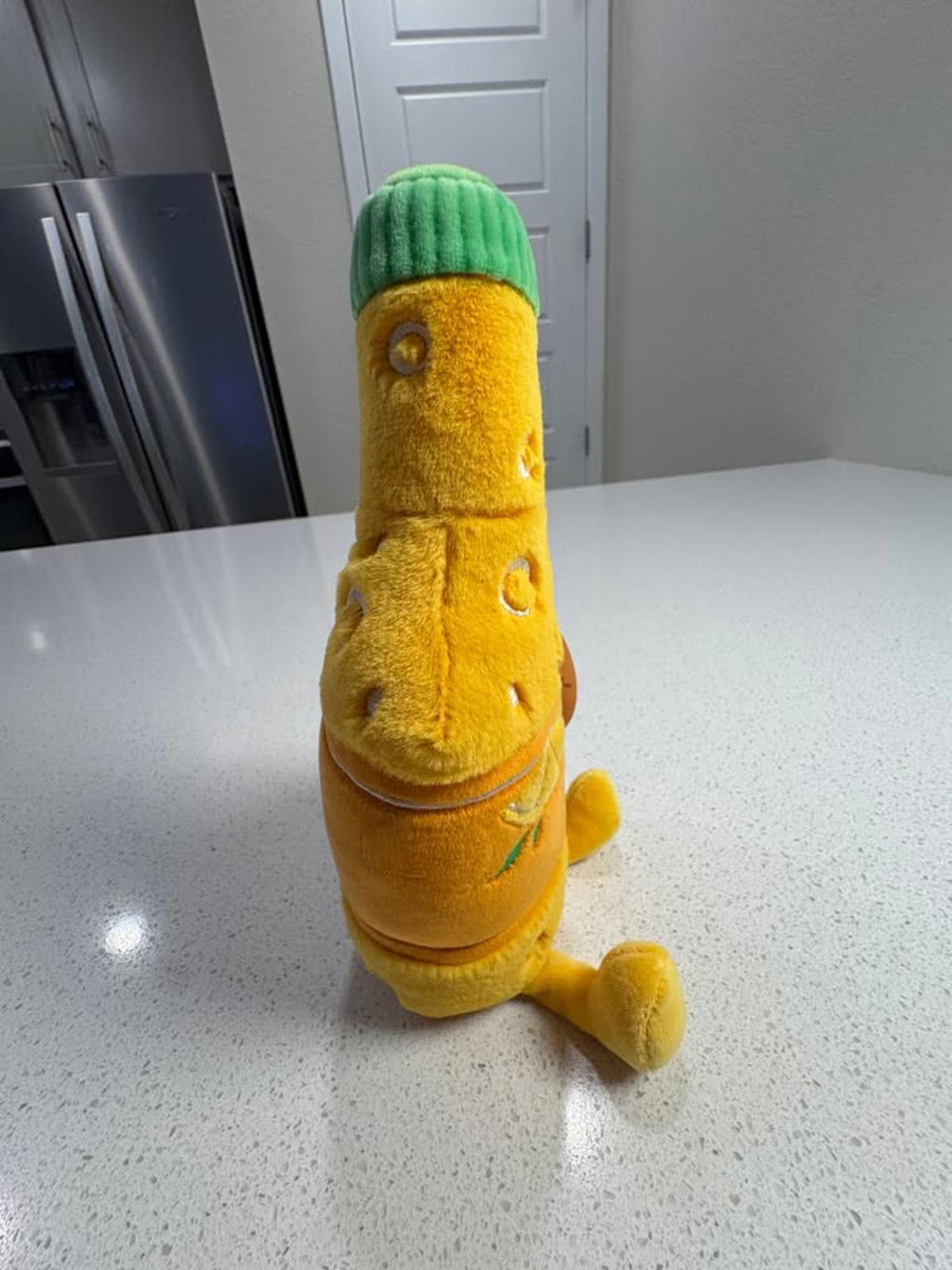 Plush Toy Bottle Character with Green Cap