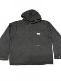 Men's Black Quilted Hooded Jacket