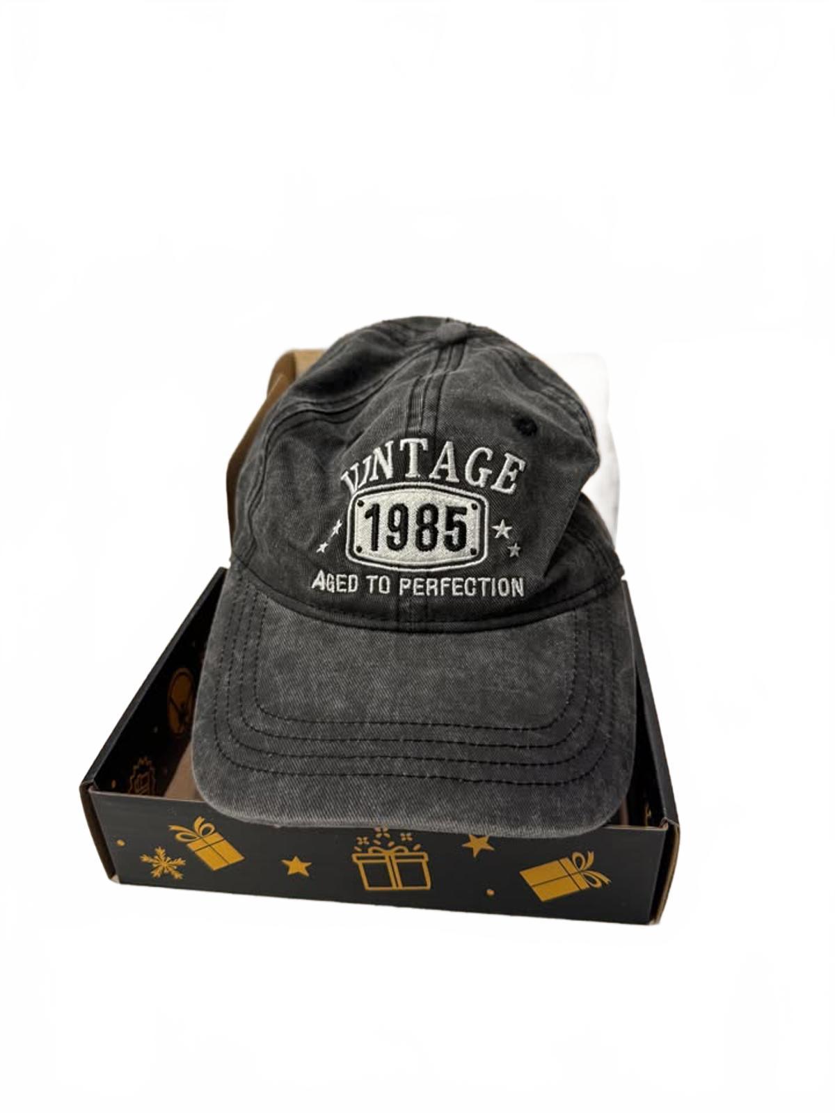 Vintage 1985 Aged to Perfection Black Baseball Cap