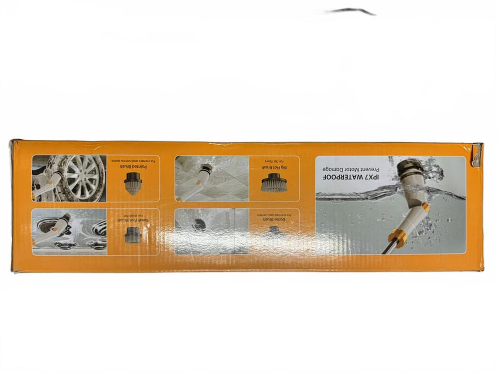Electric Spin Scrubber with Extendable Handle and Multiple Brush Heads