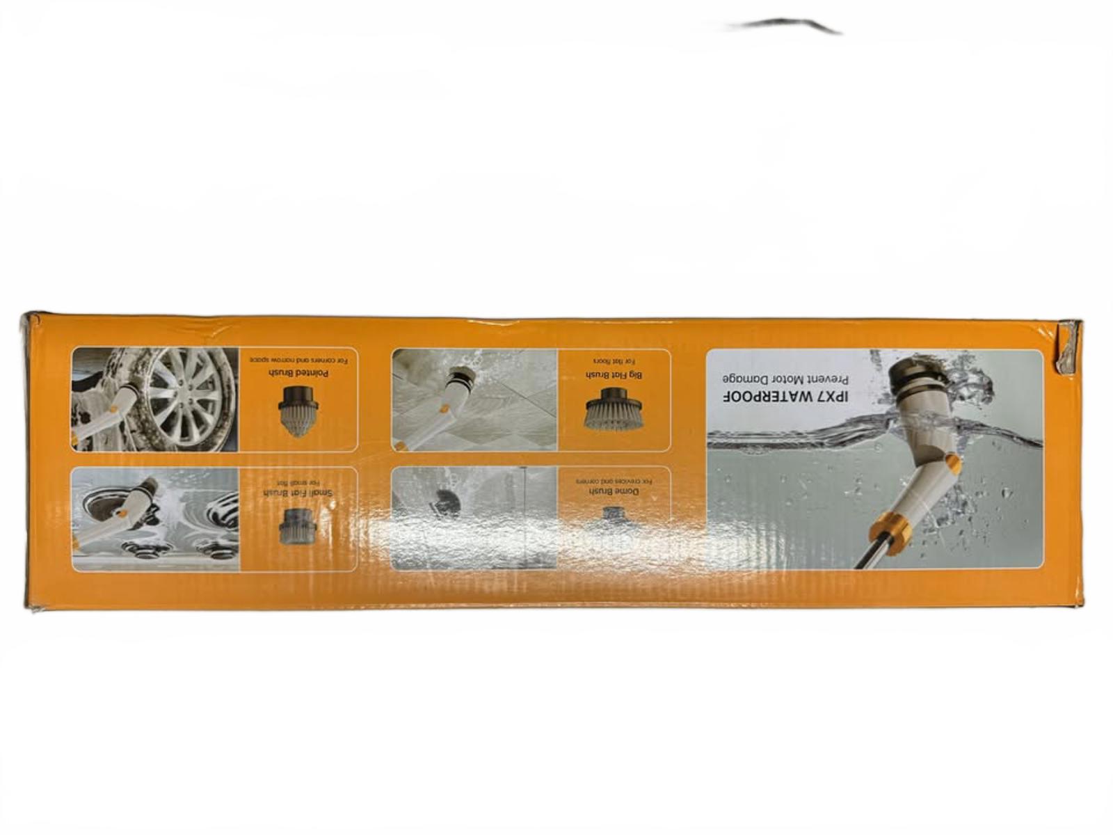 Electric Spin Scrubber with Extendable Handle and Multiple Brush Heads