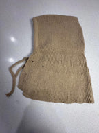 Handmade Beige Knit Hooded Scarf