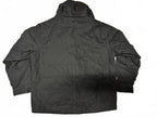 Men's Black Quilted Hooded Jacket